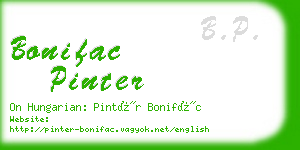 bonifac pinter business card